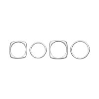 Anneau Breil Femme Tetra in Acier TJ4045